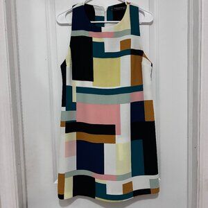 Zara Trafaluc Collection Multi-Color Geometric Spring Mini Jumpsuit Size Large